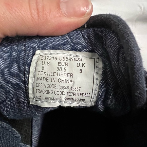 LEVI'S High Top Blue Denim Sneakers Men’s Size 6 Canvas & Tan Leather Levi LOGO - Picture 11 of 12